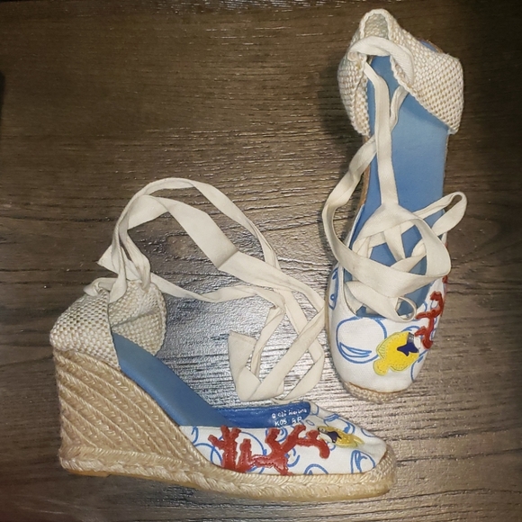 Coach Martina Espadrille Rattan Wedge 8 - Picture 1 of 8